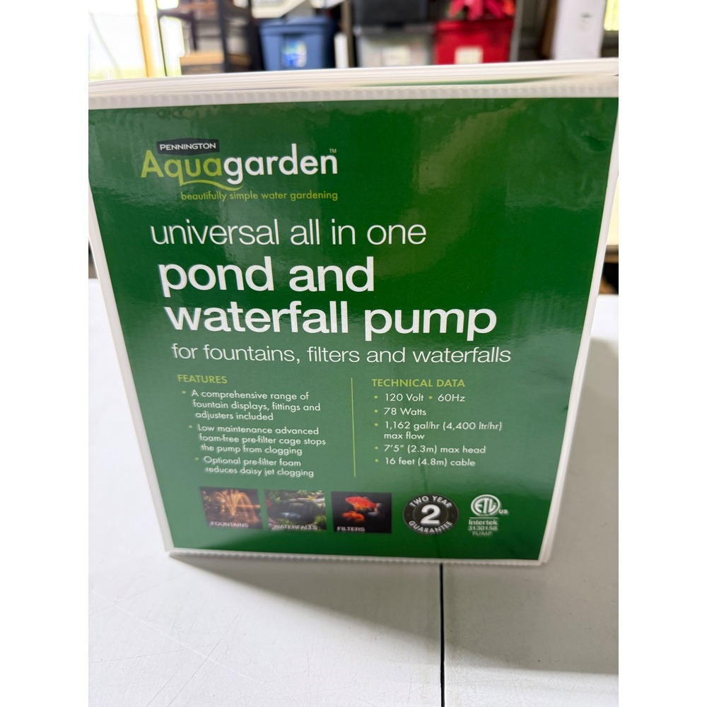 Pennington Aquagarden 1200 Large Pond and Waterfall Pump 1162 GPH 1054019 - Picture 3 of 5